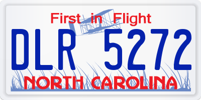 NC license plate DLR5272