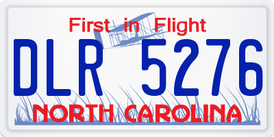 NC license plate DLR5276