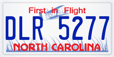 NC license plate DLR5277