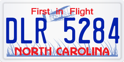 NC license plate DLR5284