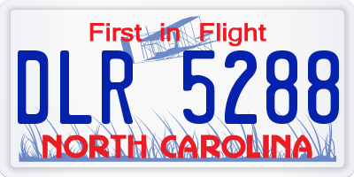 NC license plate DLR5288