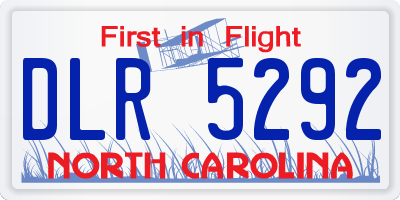 NC license plate DLR5292
