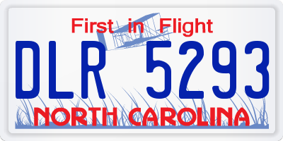 NC license plate DLR5293