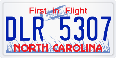 NC license plate DLR5307