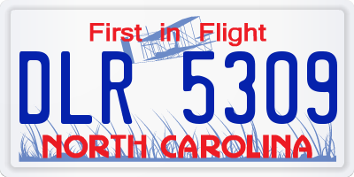 NC license plate DLR5309