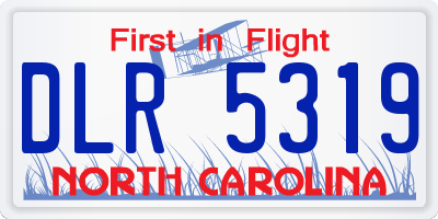 NC license plate DLR5319