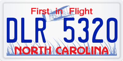 NC license plate DLR5320