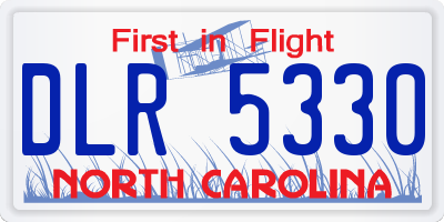NC license plate DLR5330