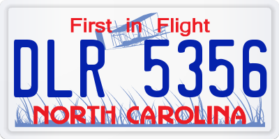NC license plate DLR5356