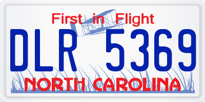NC license plate DLR5369