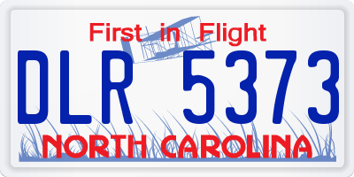 NC license plate DLR5373