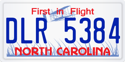NC license plate DLR5384