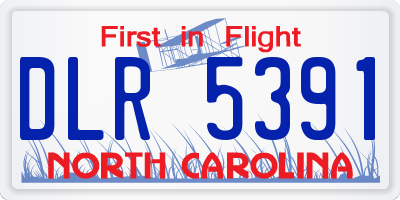 NC license plate DLR5391