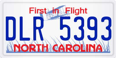 NC license plate DLR5393