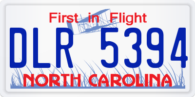 NC license plate DLR5394