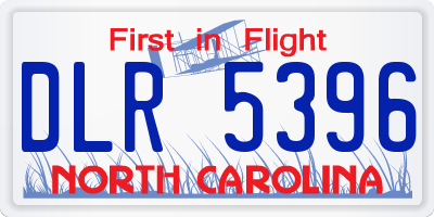 NC license plate DLR5396