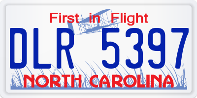 NC license plate DLR5397