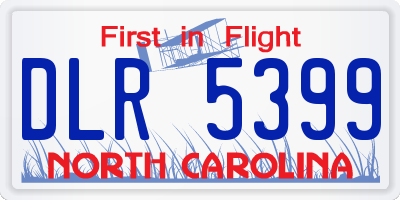 NC license plate DLR5399