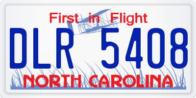 NC license plate DLR5408