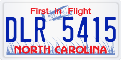 NC license plate DLR5415