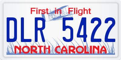 NC license plate DLR5422