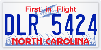 NC license plate DLR5424