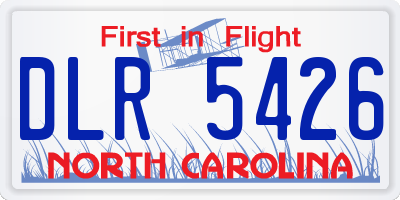 NC license plate DLR5426