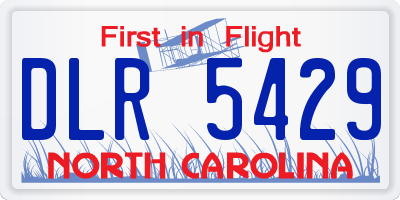 NC license plate DLR5429