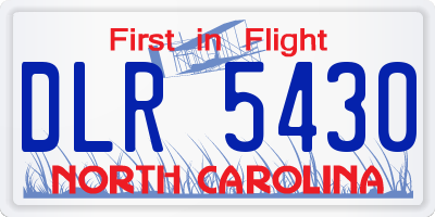 NC license plate DLR5430
