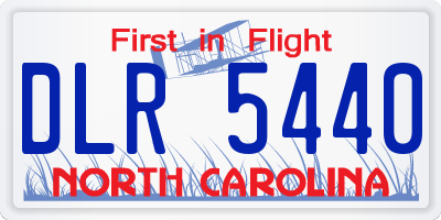 NC license plate DLR5440