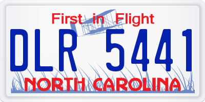 NC license plate DLR5441