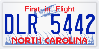 NC license plate DLR5442
