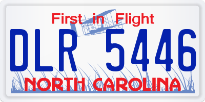 NC license plate DLR5446
