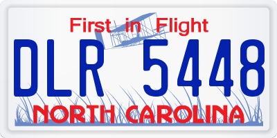 NC license plate DLR5448