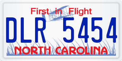 NC license plate DLR5454