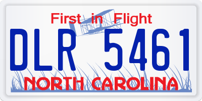 NC license plate DLR5461