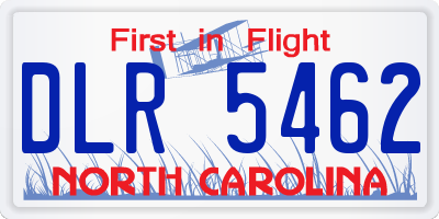 NC license plate DLR5462