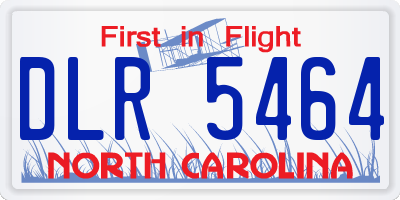 NC license plate DLR5464