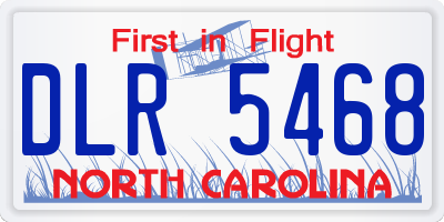 NC license plate DLR5468