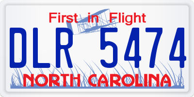NC license plate DLR5474