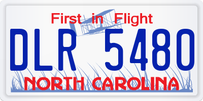 NC license plate DLR5480