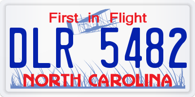 NC license plate DLR5482