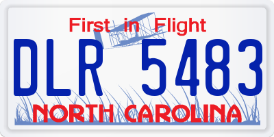 NC license plate DLR5483