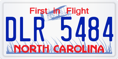 NC license plate DLR5484