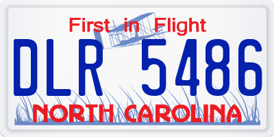 NC license plate DLR5486