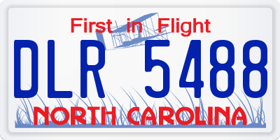 NC license plate DLR5488