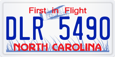 NC license plate DLR5490