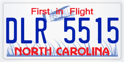 NC license plate DLR5515
