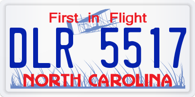 NC license plate DLR5517