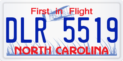 NC license plate DLR5519